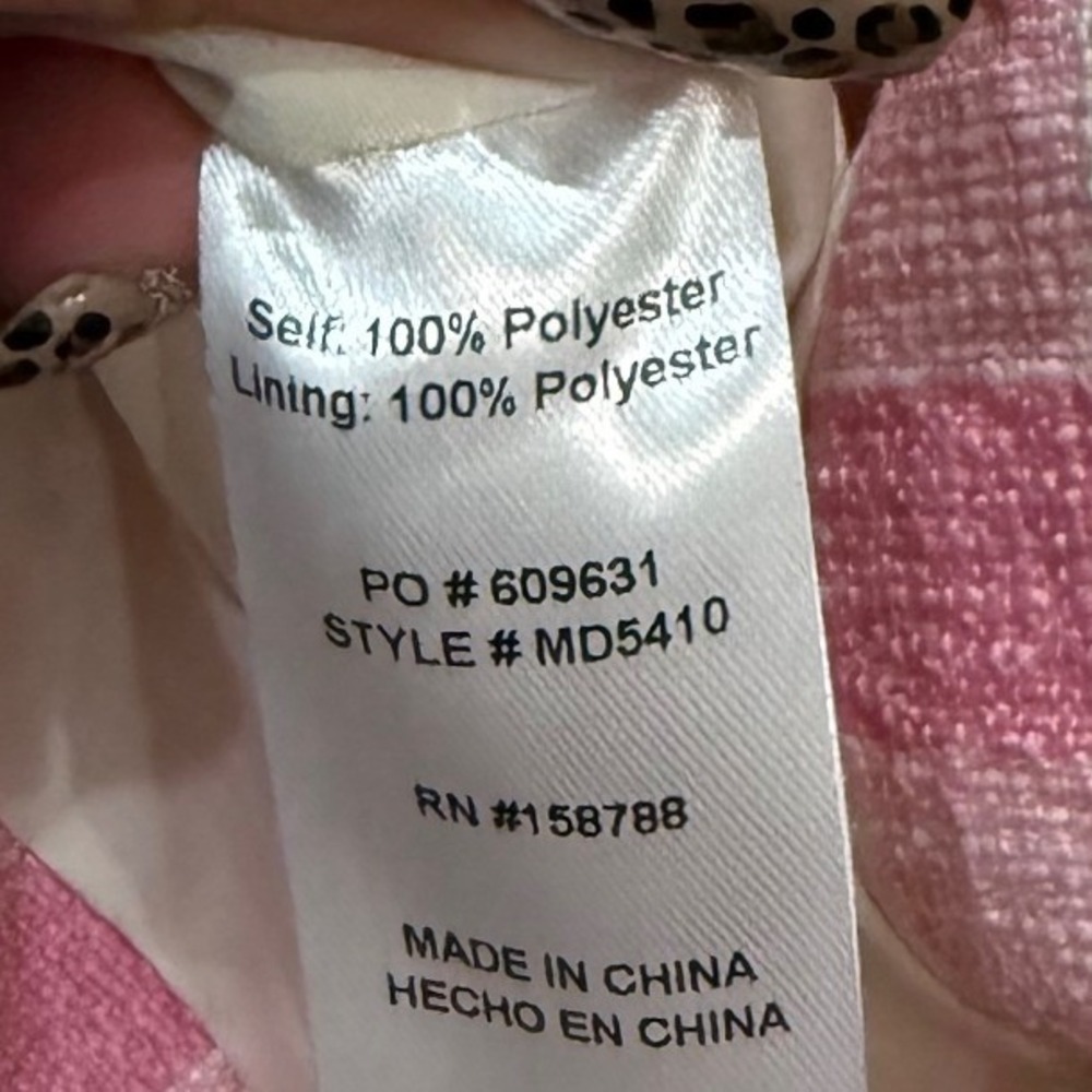 Mable Pink Gingham Scalloped Hem Mini Dress MD5410 Short Sleeve Tweed Check - Picture 7 of 9